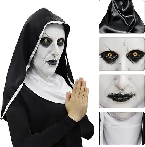 Mascara Halloween La Monja - Imagen 4