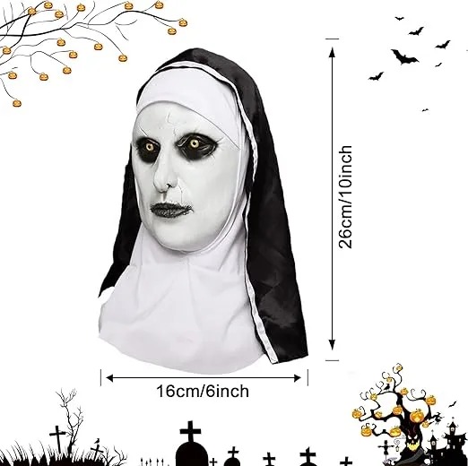 Mascara Halloween La Monja - Imagen 2