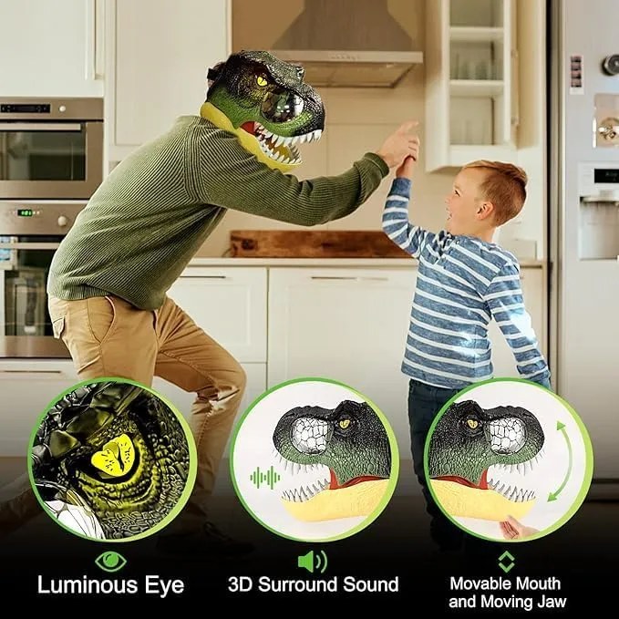 Mascara Cabeza De Dinosaurio Con Sonidos - Imagen 5