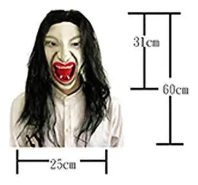 Máscara Halloween Bruja Terror - Imagen 4