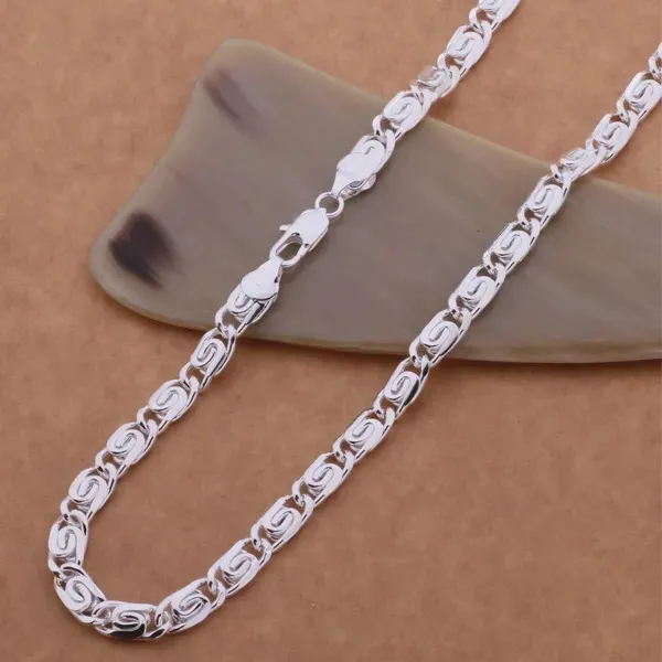 Cadena Plata Ley 925 Caracol 60 Cm Y 6 Mm Unisex. - Imagen 2