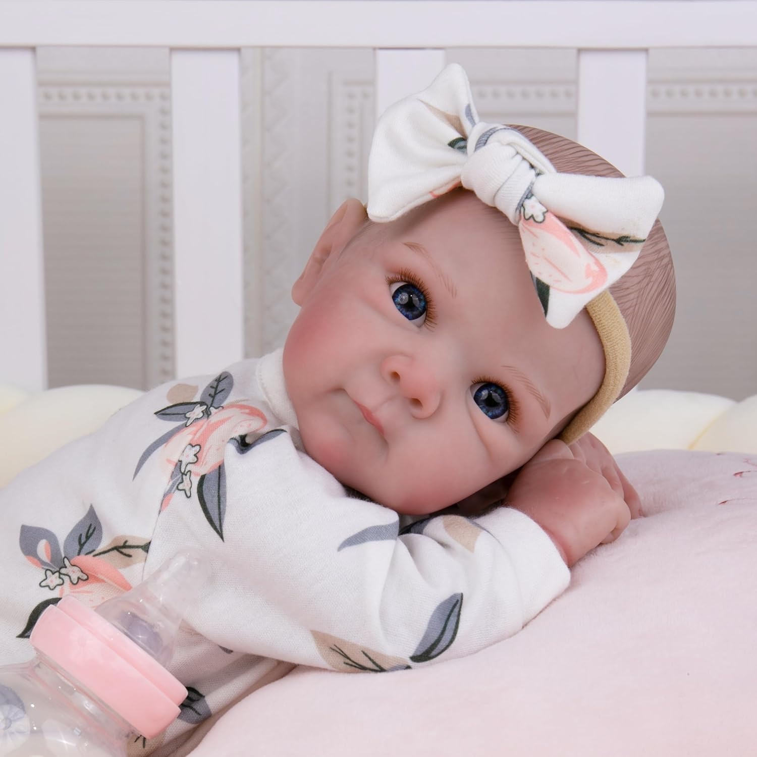 Muñeca Reborn De 48 Cm Vinilo Silicona Niña - Imagen 4