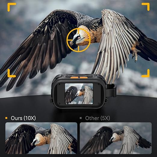 Binocular De Visión Diurna Y Nocturna Alta Definicion Negro - Imagen 5