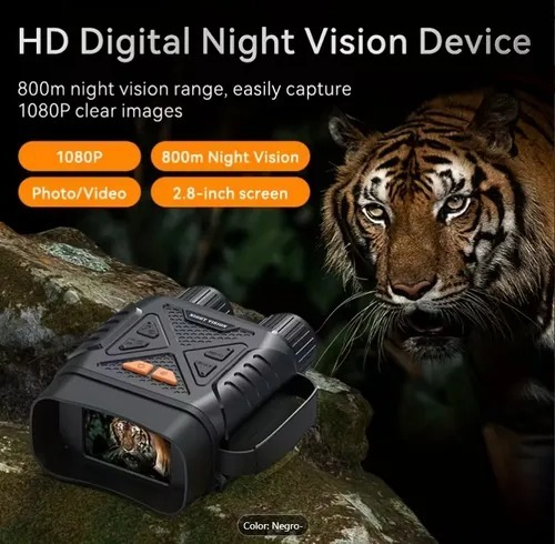 Binocular De Visión Diurna Y Nocturna Alta Definicion Negro - Imagen 2