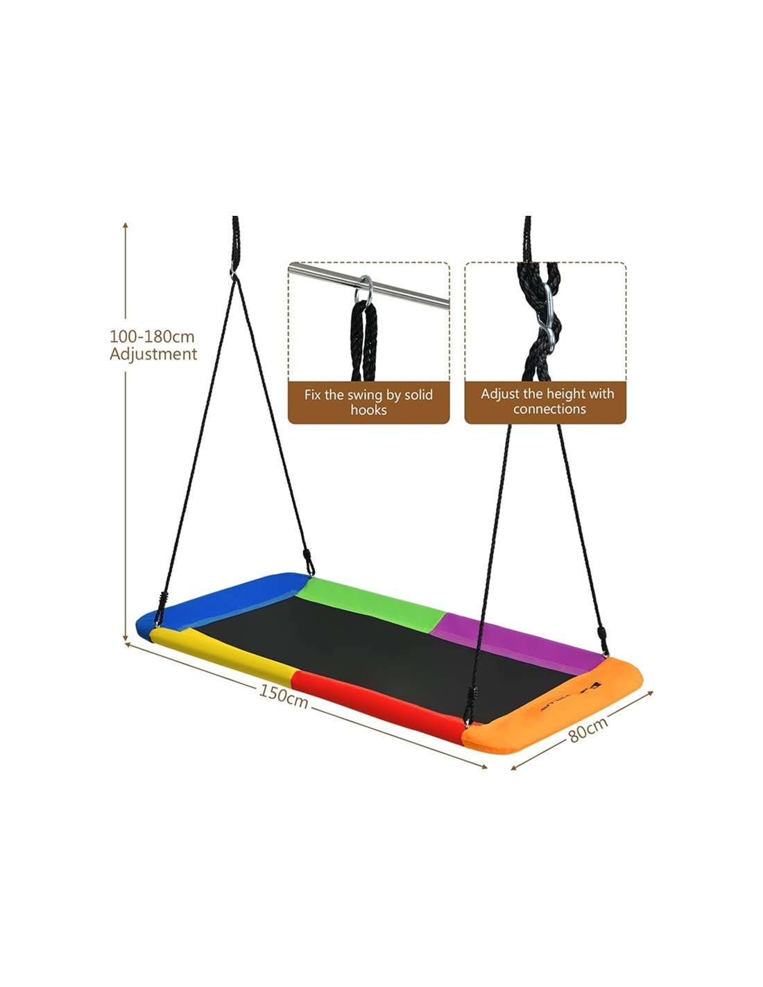 Columpio Mecedor Multicolor Rectangular. - Imagen 10
