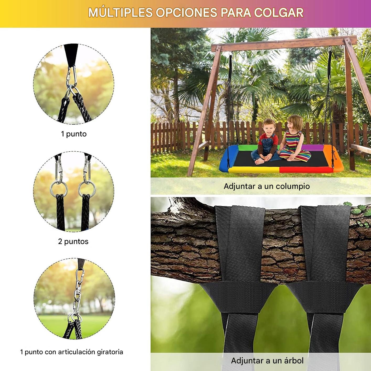 Columpio Mecedor Multicolor Rectangular. - Imagen 7