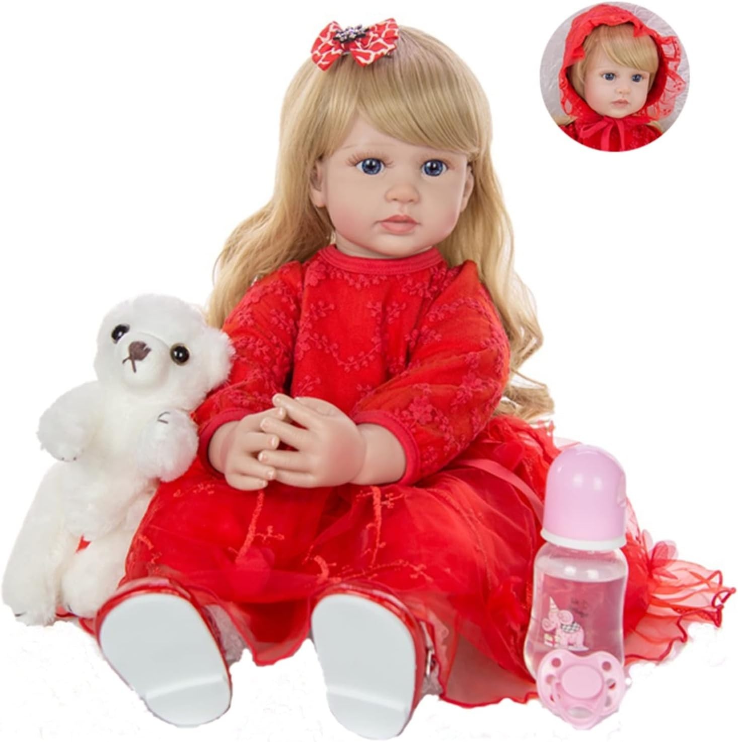 Muñeca Bebé Reborn Realista De Silicona 55 cm - Imagen 5