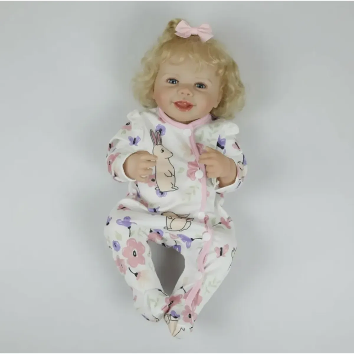Muñeca Reborn De 48 Cm Vinilo Silicona Niña - Imagen 4