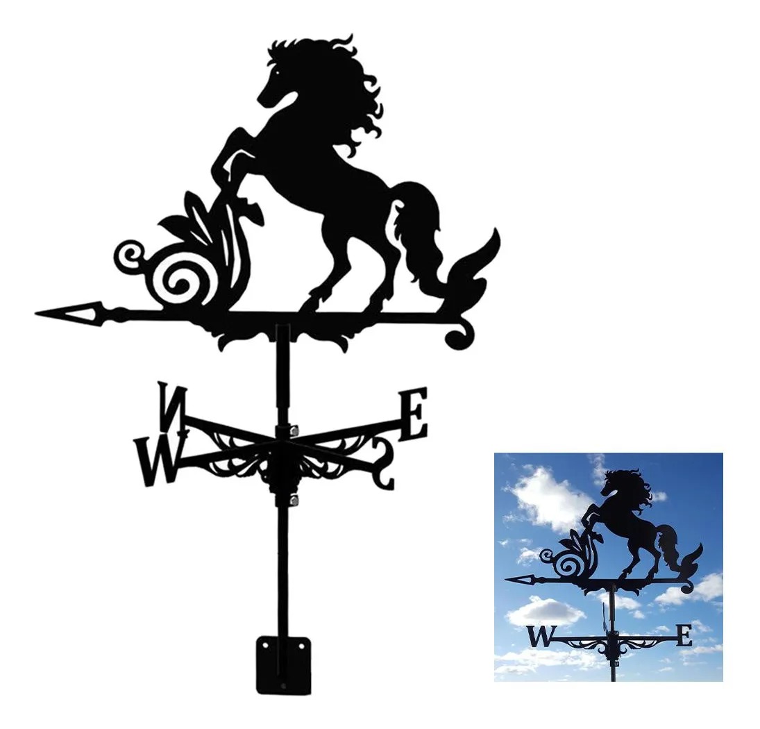 Veleta De Metal Con Soporte Para Techo Caballo