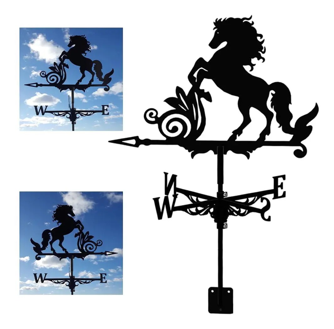 Veleta De Metal Con Soporte Para Techo Caballo - Imagen 6