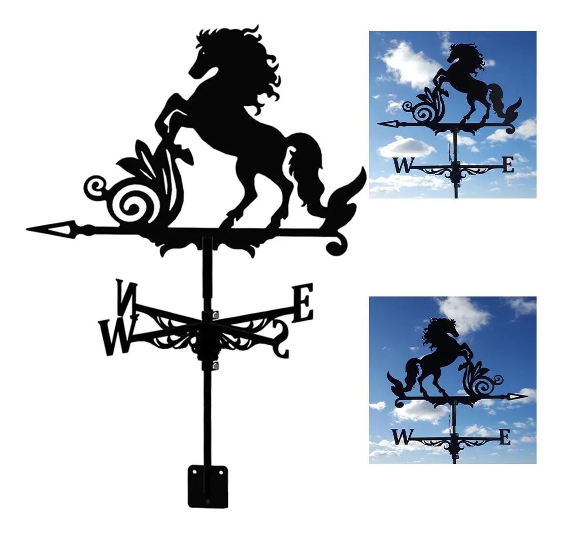 Veleta De Metal Con Soporte Para Techo Caballo - Imagen 5