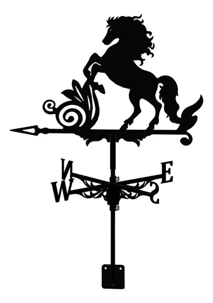 Veleta De Metal Con Soporte Para Techo Caballo - Imagen 2