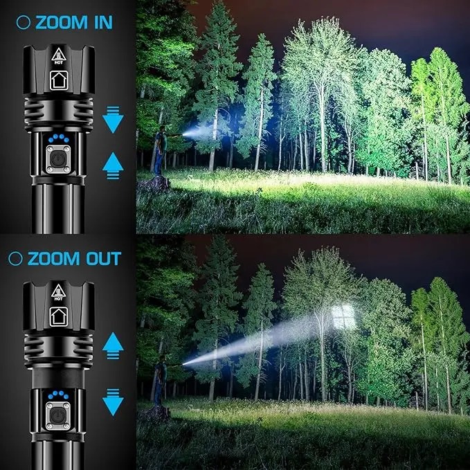 Linterna Táctica Militar Led Recargable Usb 100000lm - Imagen 5